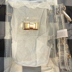 Stadium Approved Clear Vertical Crossbody Bag New