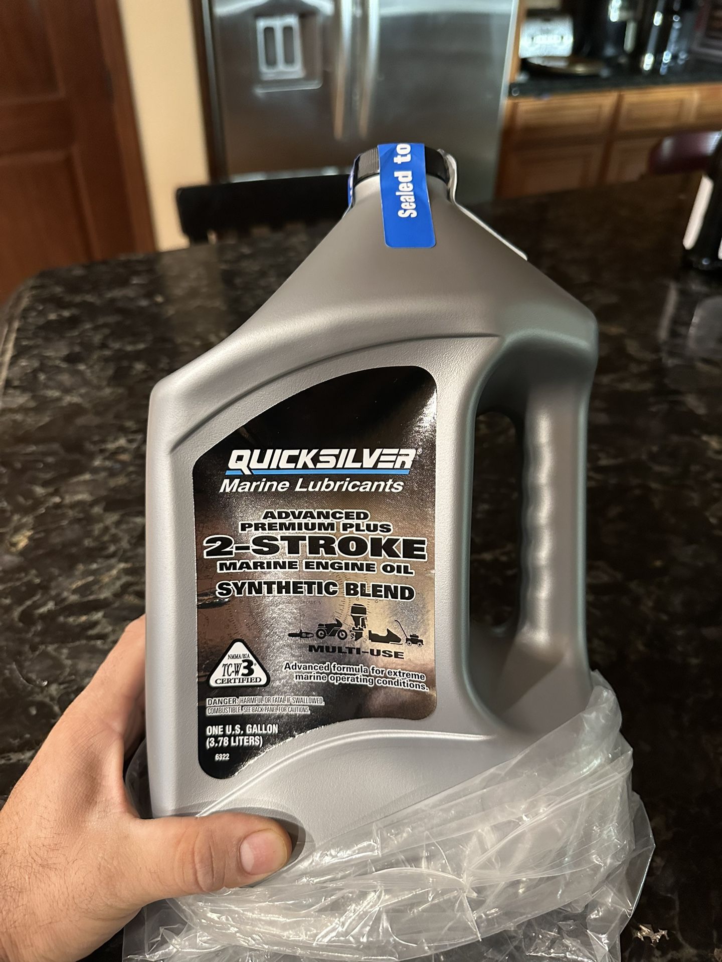 Quicksilver 2-stroke Marine Engine oil.