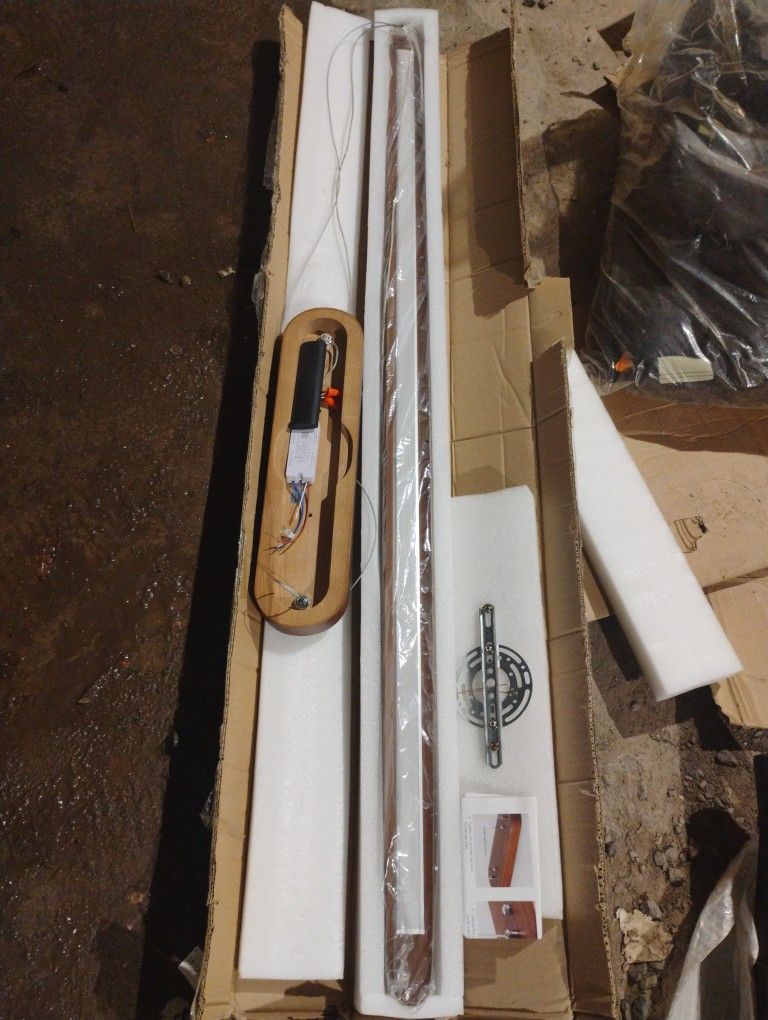 Wood Linear Pendant Hanging Light