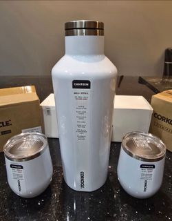New in box 60oz canteen and 4 wine tumbler