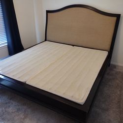 Haverty King Bed Frame (Box springs included)