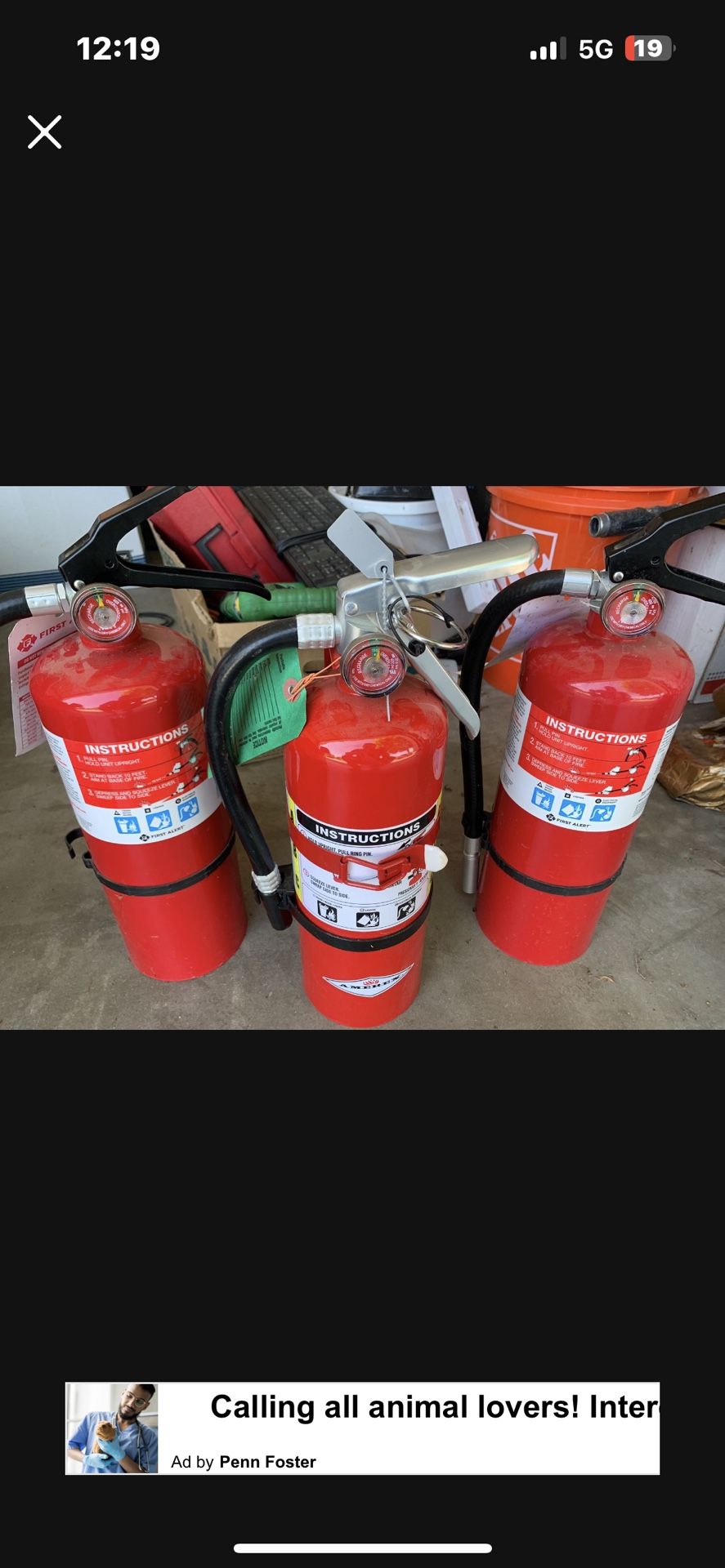 Fire Extinguishers – $70 for 3 (OBO)