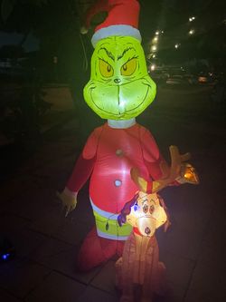 Christmas 6FT Grinch and Max Airblown Inflatable