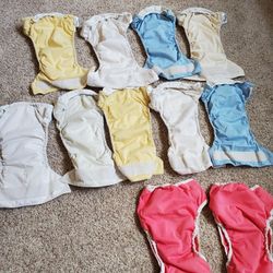 11 Preowned Cloth Diapers Size L 
