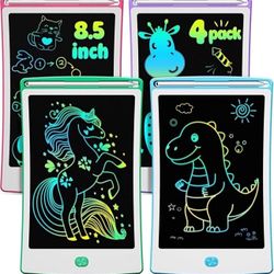 4 Pks LCD Writing Tablet 8.5 Inch Colorful Toddlers Drawing Tablet for Kids, Creative Doodle Board Drawing Pad, Toy Birthday Gift for 3+ Up  Year 