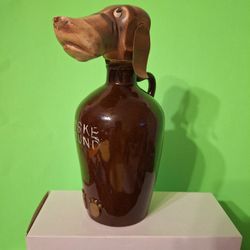 Vintage  Ceramic Hound Whiskey Decanter  Dashhund Jug-$25.00