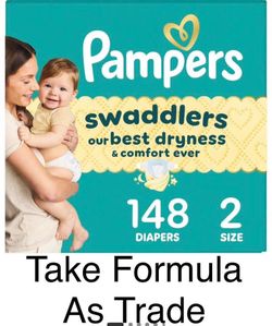 Pampers Swaddlers Size 2 Diapers 148 Count Pañales