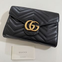 ORIGINAL Very Light Used GG MARMONT WALLET CHAIN 