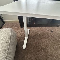 Hydraulic White Desk