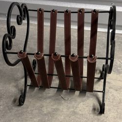 Leather Magazine Holder 