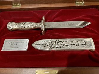 RARE Franklin Mint Teddy Roosevelt Silver Collector Knife