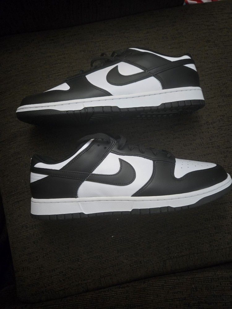 Mens Size 14 Black And White Panda Dunks 