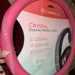 Pink Swirl Blind Steering Wheel Cover