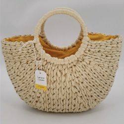 L’Occitane woven straw handbag.  