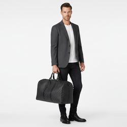 Gucci GG Supreme Black Pattern Duffel Bag