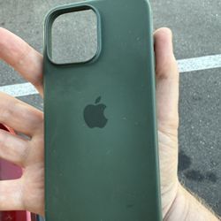Apple Green Silicon iPhone 15 Pro Max Case