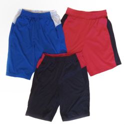 Athletic Works boy's size 8 medium shorts blue gray black red 