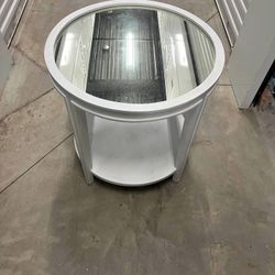 Noir Furniture Imperial Side Table in White Wash,Brand new in original box, More than 70% off retail