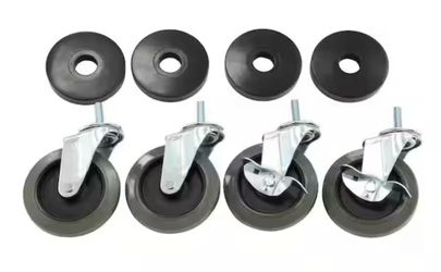 HDX 4 in. Industrial Casters with Bumper (4-Pack