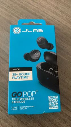 JLab GO POP+ True Wireless Earbuds (Black) – New Sealed