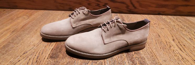 Johnston & Murphy - Mens - Size 8.5 - 1850 - Plain Toe Oxford Derby - Suede - Taupe ($100+ New)