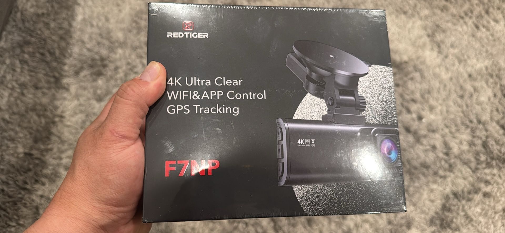 REDTIGER Cámara de tablero frontal trasera, cámara de tablero Full HD 4K/2.5K para automóviles, incluida tarjeta de 32 GB, GPS Wi-Fi integrado, pantal