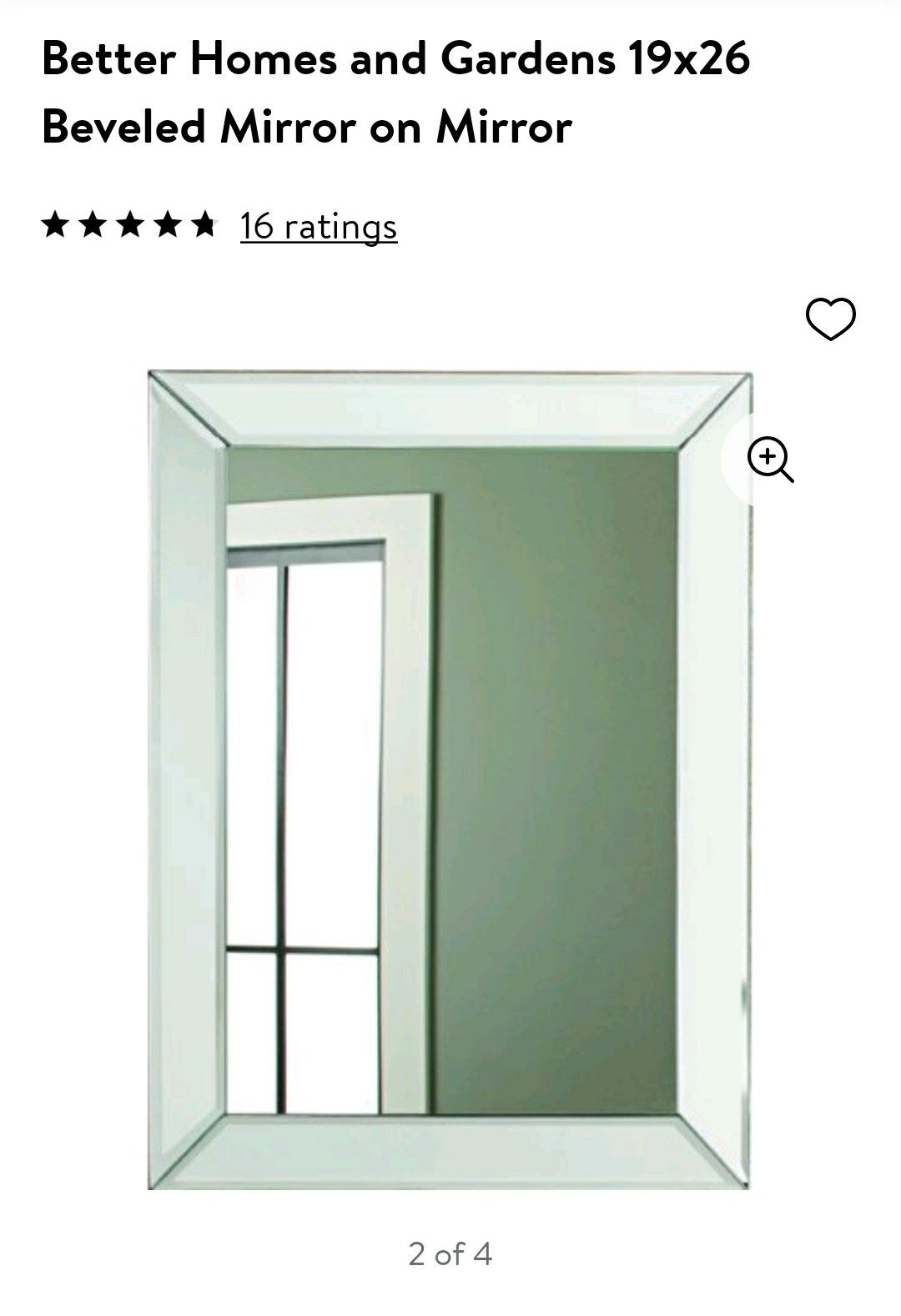 Beveled wall mirror