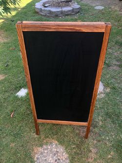 Wooden A-Frame Chalkboard Sign Stand