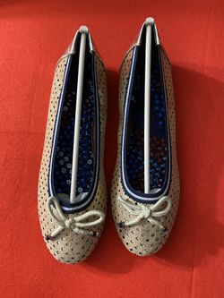 Tommy Hilfinger Dana Rope Ballet Flat Gold Size 5