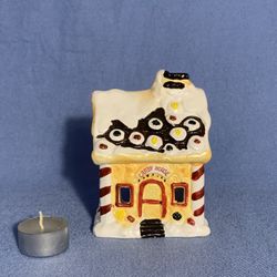 Ceramic Candy House Tealight Holder