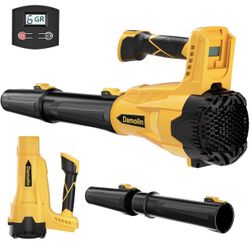 New-Cordless Leaf Blower Compatible with DEWALT 20V Max Battery, 580 CFM/200 MPH with Turbo Boost, 6 Speed Modes Brushless Motor, Electric Leaf Blower