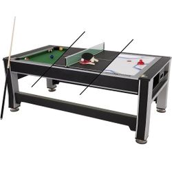 Triumph 3-in-1 7' Rotating Swivel Multigame Table - Air Hockey, Billiards/Pool, and Table Tennis - All Accessories Included

NEW