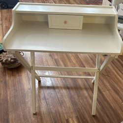 White Folding Secretary Desk