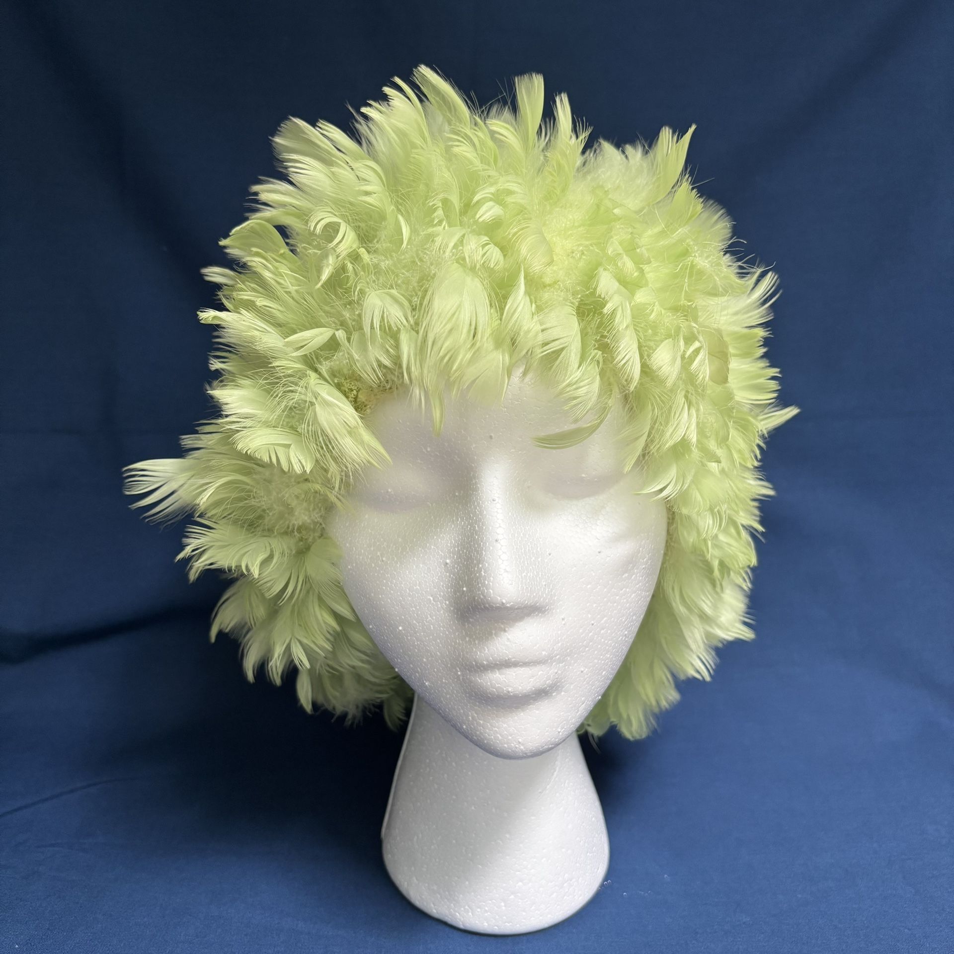 1960s Feather Hair Roller Cap / Curler Cover