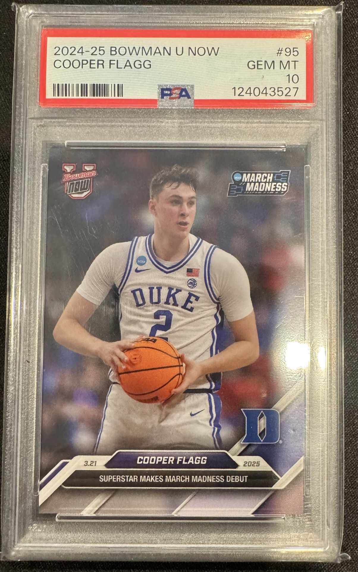2024-25 BOWMAN U NOW - COOPER FLAGG 🔥 PSA 10 GEM MINT