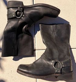 Harley-Davidson Harness Boots 93354 Men's 12 Black Leather Square Toe