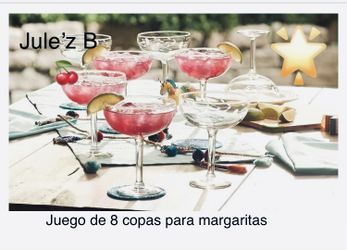Princess House Set De 8 Copas Para Margaritas Nuevas En Su Caja 