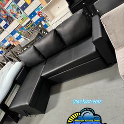 Black Sectional Couch New Negro Leather Sofa