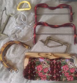 Vintage Velvet Purse & Vintage Handles