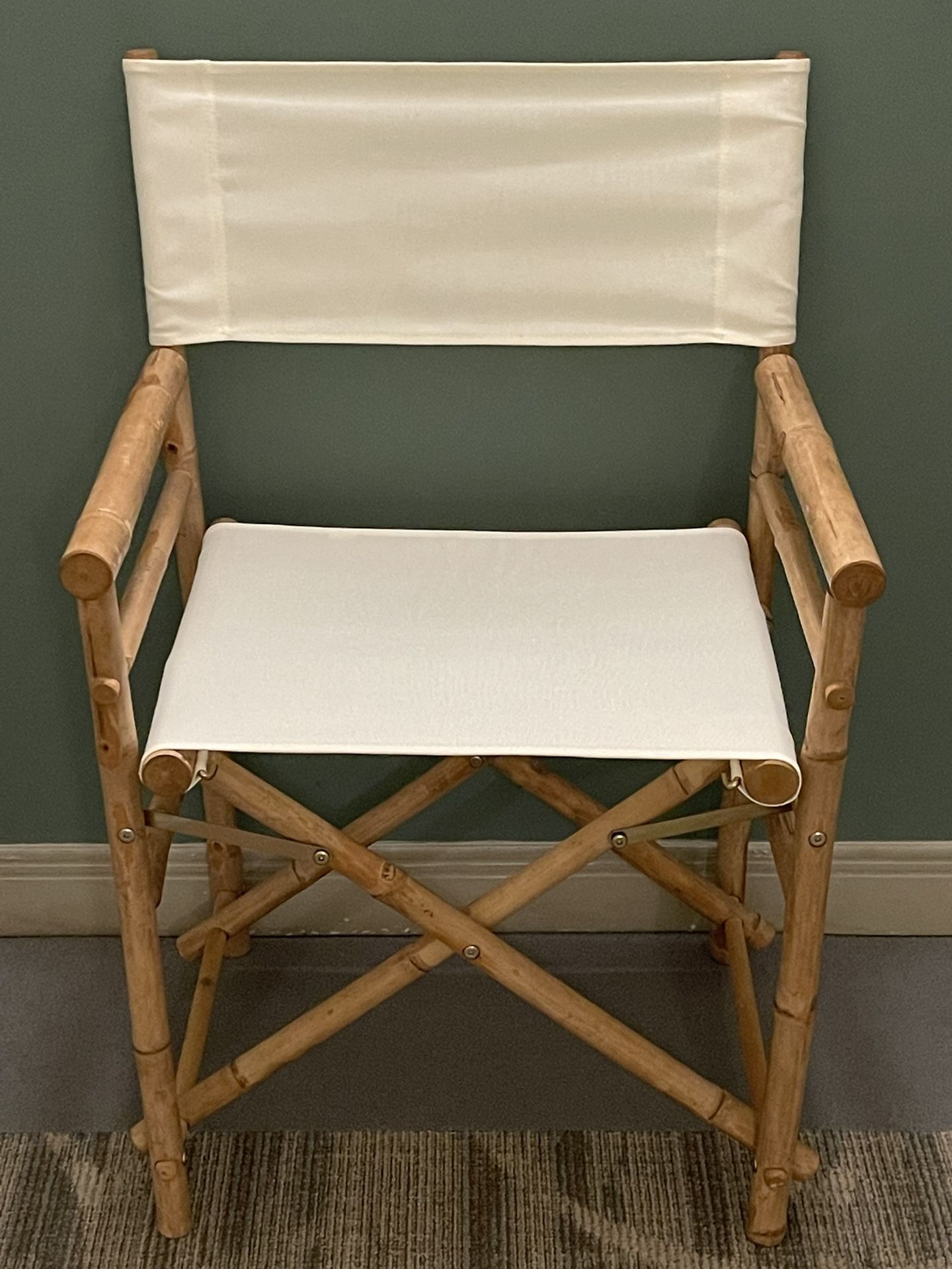 FOLDING BAMBOO DIRECTORS CHAIR - posted price is firm.