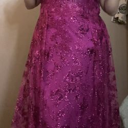 Size 18 Dress , Pink , Long
