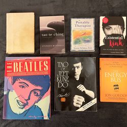 Books - Beatles,  Bruce Lee,  therapy (hardcover, paperback, self-help, nonfiction, spiritual)