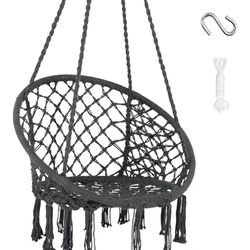 SUNCREAT Hammock Chair Hanging Macrame Swing with Hardware Kits
