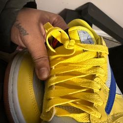 Yellow and blue Travis Scott