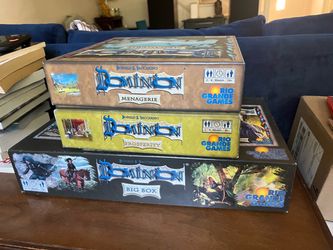 Dominion board game + 3 expansions
