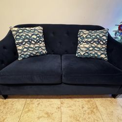 Sofia Vergara Collection Monaco Court Navy Loveseat