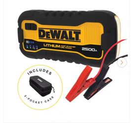 DEWALT 2500 Peak Amp Lithium Jump Starter with USB Power Bank and Carrying Case