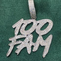 100 FAM” VVS D Moissanite Custom Pendant