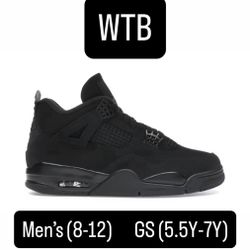 WTB Jordan 4 Retro “Black Cat” 