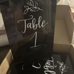 Table Numbers for Weddings